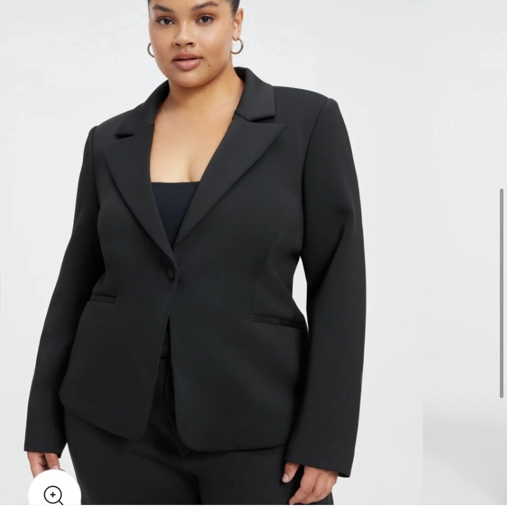 GOOD AMERICAN SCUBA SCULPTED BLAZER NWOT BLACK SIZE 6 3X